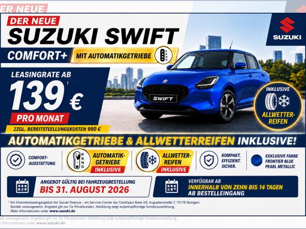 Suzuki Swift "Comfort+" AUTOMATIKGETRIEBE + ALLWETTERREIFEN