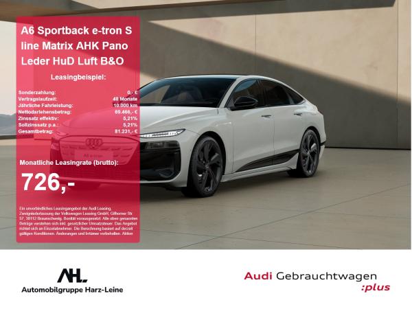 Audi A6 e-tron A6 Sportback e-tron S line Matrix AHK Pano Leder HuD Luft B&O