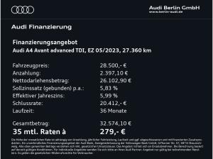 Audi A4 Avant advanced 35 TDI S tr. MATRIX NAVI RFK