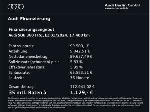 Audi SQ8 TFSI tiptr. PANO B&O HUD PDC 360°K AHK
