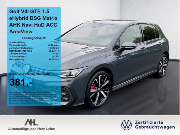 Volkswagen Golf VIII GTE 1.5 eHybrid DSG Matrix AHK Navi HuD ACC AreaView