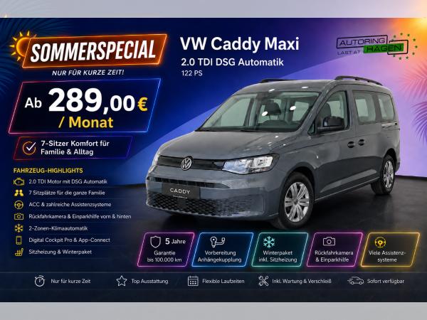 Volkswagen Caddy Maxi TDI DSG 7-Sitzer Winterpaket|ACC|Kamera|Sofort Verfügbar!