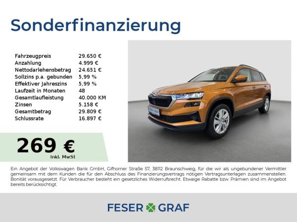 Skoda Karoq Selection 1,5l TSI DSG *RFK SHZ PANO NAVI*