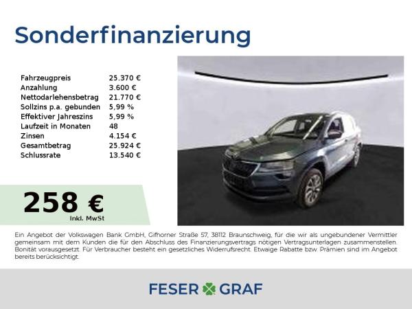 Skoda Karoq Ambition 1,5l TSI DSG * NAVI LED SHZ TEMP*