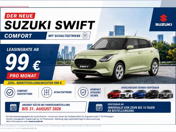 Suzuki Swift "Comfort" Nur bis 31.08.2026 !!! Verschiedene Farben !!!