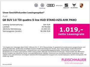 Audi Q8 SUV 3.0 TDI quattro S line HUD STAND-HZG AHK PANO