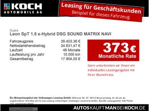 Cupra Leon Sportstourer 1.5 e-Hybrid DSG SOUND MATRIX NAVI Pano
