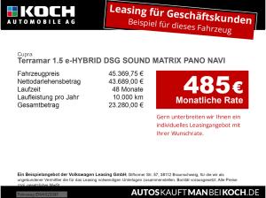 Cupra Terramar 1.5 e-HYBRID DSG SOUND MATRIX PANO NAVI AHK HUD TOTWINKEL