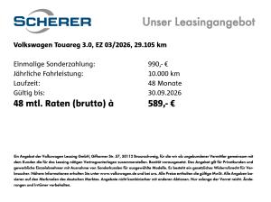 Volkswagen Touareg 💥SONDERLEASING💥IQ.DRIVE, AHK, 4-ZONEN-KLIMA, 19" ALU, NAVI, LUFTFAHRWERK