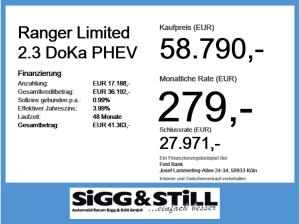 Ford Ranger Limited 2.3 DoKa PHEV*GEWERBEWOCHEN 0,00%* BLUECRUISE*iACC*360*PDC