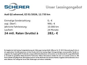 Audi Q2 advanced 35 TFSI S tronic RFK NAVI SHZ 3 J. Anschlussgarantie
