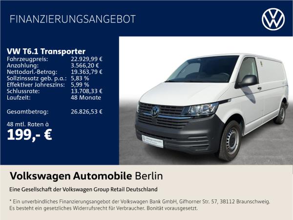Volkswagen T6.1 Kasten L1H1 2.0 TDI Standhzg. PDC AHZV