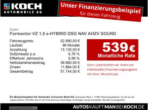Cupra Formentor VZ 1.5 e-HYBRID DSG NAV AHZV SOUND AHK MATRIX TOTWINKEL