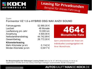 Cupra Formentor VZ 1.5 e-HYBRID DSG NAV AHZV SOUND AHK MATRIX TOTWINKEL