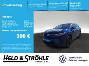 Volkswagen ID.4 Pro 4M AHK LED NAVIPRO WÄPU KAM SHZ 5J.GAR.