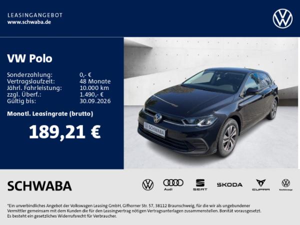 Volkswagen Polo Life 1,0 l TSI 7-Gang -Doppelkupplungsgetriebe DSG