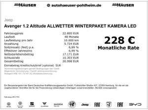 Jeep Avenger 1.2 Altitude ALLWETTER WINTERPAKET KAMERA LED PDC SITZHZG