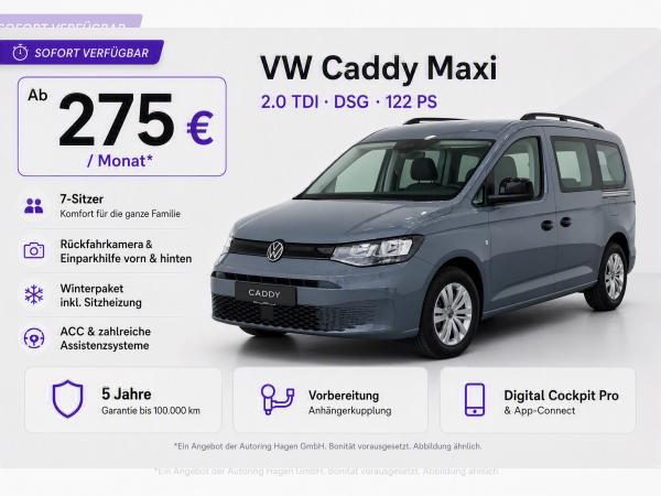 Volkswagen Caddy Maxi TDI DSG 7-Sitzer Top-Ausstattung!