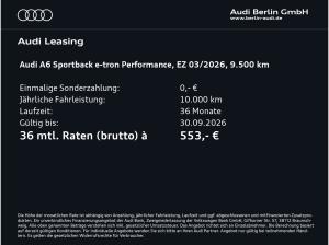 Audi A6 e-tron A6 Sportback e-tron performance