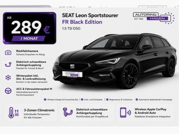 Seat Leon FR Black Edition DSG ST Kombi AHK | ACC | Traum-Ausstattung