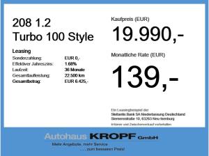 Peugeot 208 1.2 Turbo 100 Style LED+SHZ+KeyLess+PDC