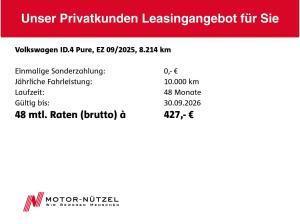 Volkswagen ID.4 Pure 125kw 5JG+MATRIX+NAV+PANO+ACC+SHZ+WäPu