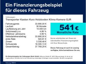 Volkswagen Transporter Kasten Kurz Holzboden Klima Kamera GJR