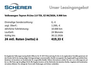 Volkswagen Tayron R-Line 2.0 TDI  4M DSG BLACKSTYLE PANO AHK  ACC