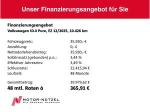 Volkswagen ID.4 Pure 125kw 5JG+MATRIX+NAVI+AHK+ACC+SHZ+WäPu