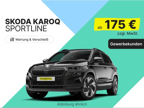 Skoda Karoq Sportline | Gewerbe | sofort verfügbar | Vorlauf | inkl. Wartung & Verschleiß