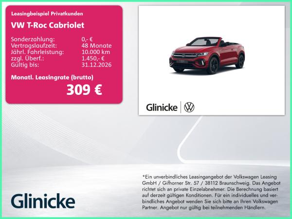 Volkswagen T-Roc Cabriolet R-Line 1.5 TSI DSG