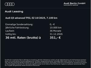 Audi Q3 advanced 35 TFSI S tr. AHK LED NAVI VIRTUAL
