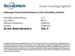 Volkswagen Passat Variant Business 1.5 eTSI DSG NAVI AHK RFK ACC SHZ