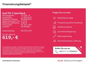 Audi RS3 Sportb. S tronic Gewerbeleasing ab 722,00 € / Vorführwagen / Sofort verfügbar