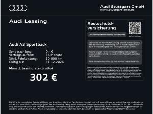 Audi A3 Sportback 30 TDI * Angebot gültig bis 07.10 * - keine Bereitstellungskosten