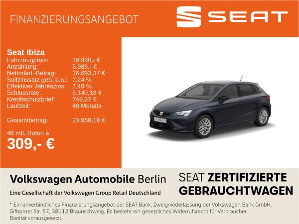 Seat Ibiza 1.0 TSI Style Climatronic Navi LED PDC SHZ