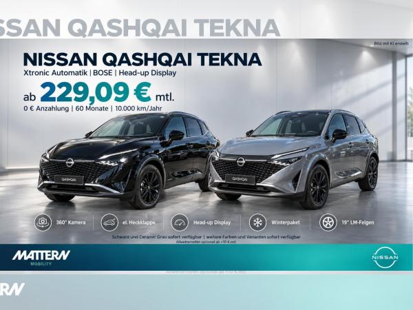 Nissan Qashqai NISSAN Qashqai TEKNA | Automatik | BOSE | Head-up | 360° Kamera | el. Heckklappe | SOFORT | ab 229,0