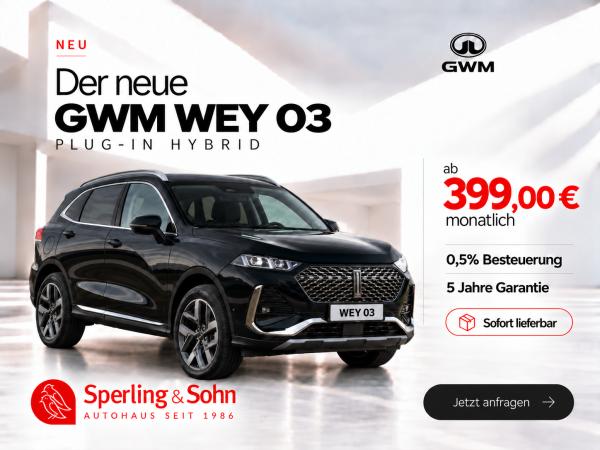 GWM WEY 03 Plug-In Hybrid LUXURY mit Massage- und Winterpaket ❗ ✔️SOFORT LIEFERBAR❗ ✔️ 0,5%-Besteuerung