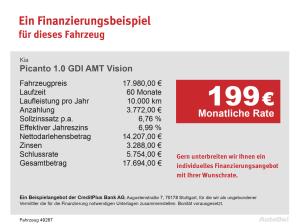 Kia Picanto 1.0 GDI AMT Vision Bluetooth Navi Klima