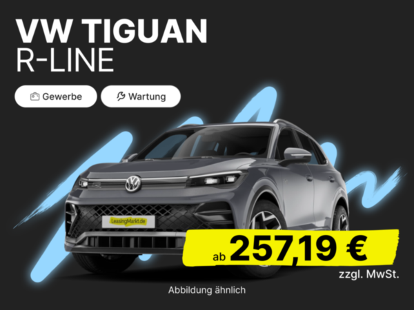 Volkswagen Tiguan R-Line | Gewerbe | inkl. Wartung und Winterräder