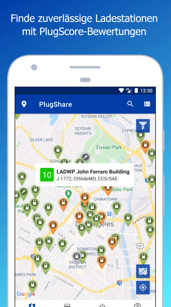 plugshare elektroauto ladestation finden