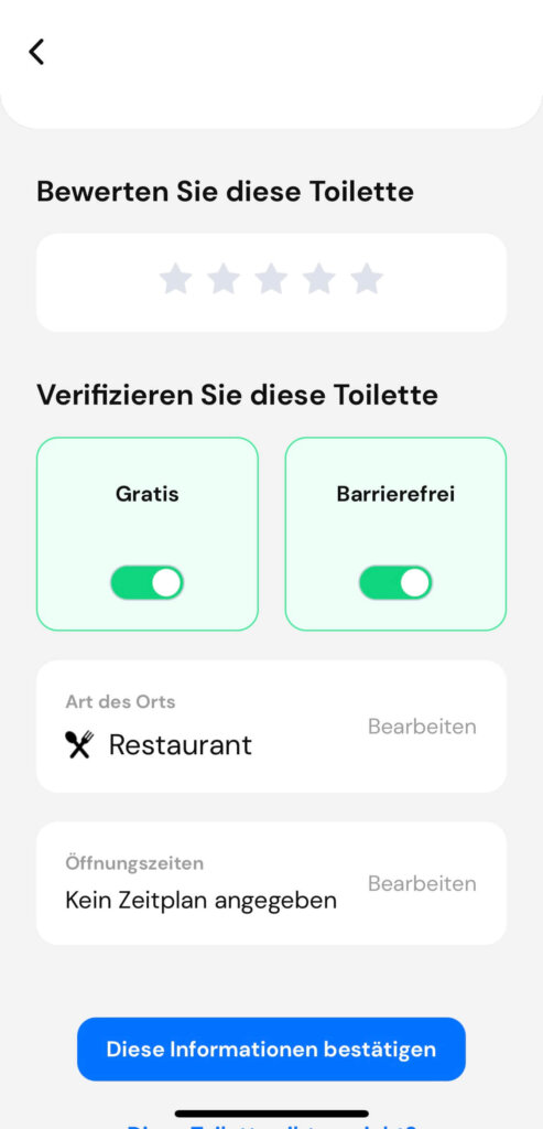 toilet finder toilette bewerten und verifizieren