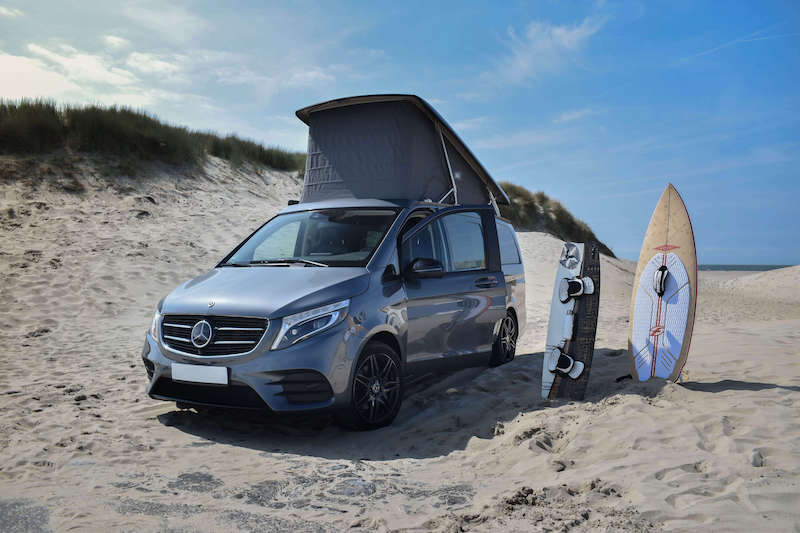 camper van am strand