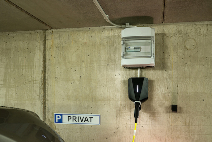 wallbox installation in der garage