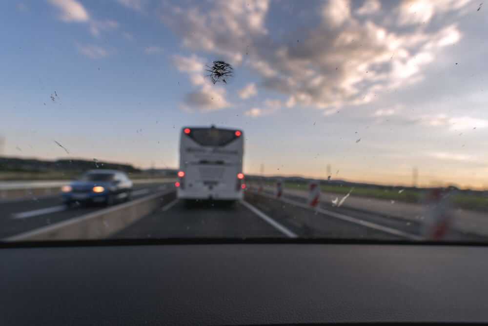 steinschlag im auto frontglas