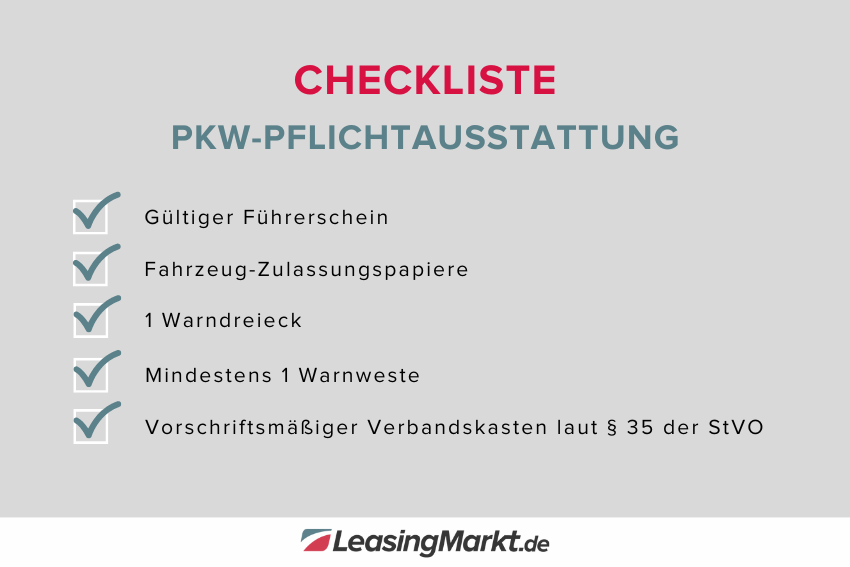 auto pflichtausstattung checkliste