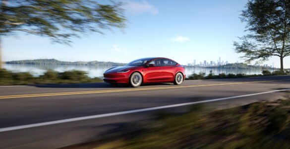 tesla model 3 highland test