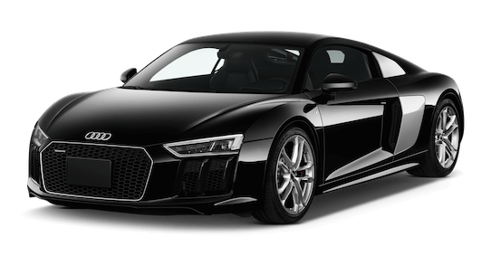 Audi R8 Frontansicht in Schwarz