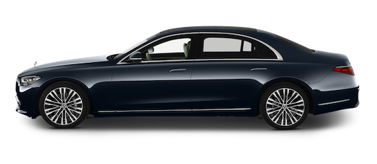 Mercedes Benz S-Klasse Seitenansicht in Dunkelblau