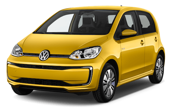 VW up Frontansicht in Gelb